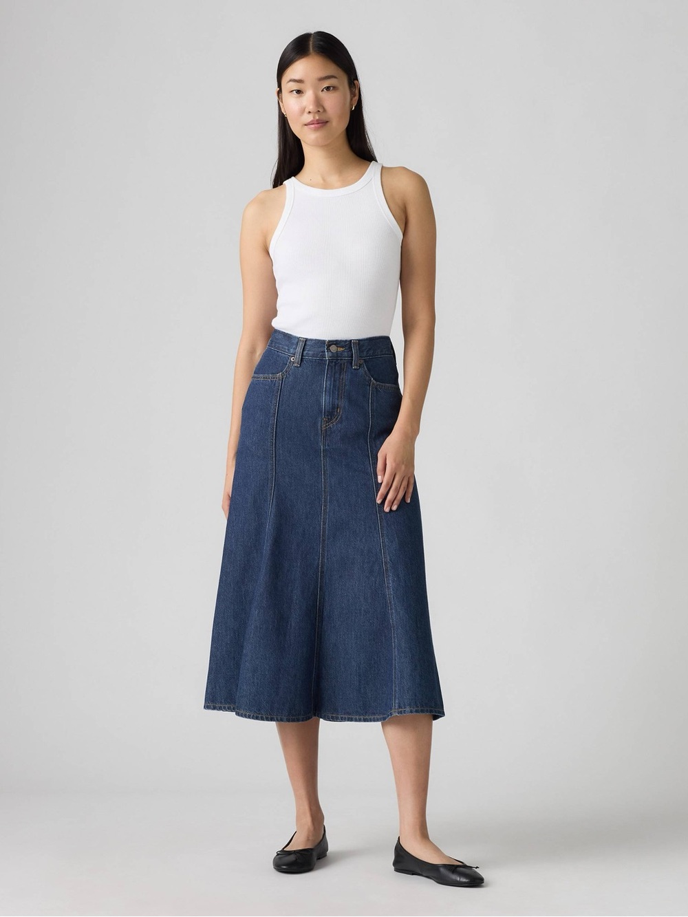 Levi’s Fit and Flare Denim Mermaid Skirt - Blue